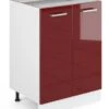 Meuble Bas R-Line 60cm Bordeaux /blanc