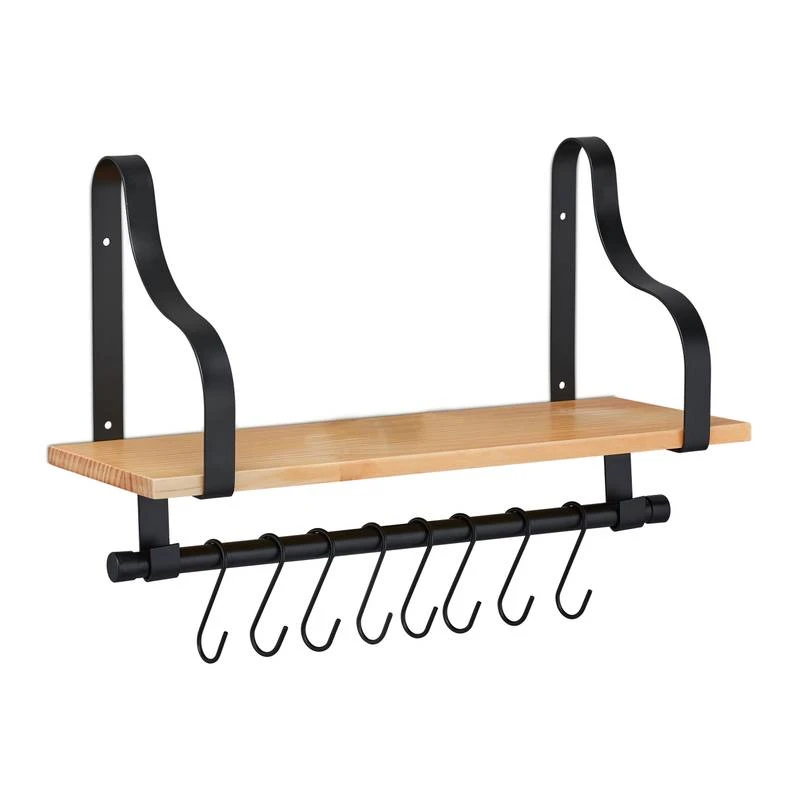 Étagère Murale Cuisine Avec Crochets 1 Étagère Murale Cuisine Avec Crochets
