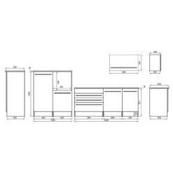 Cuisine équipée Pattburg I 39 Cuisine équipée Pattburg I -GourmetHome Soldes Magasin 1000164659 220531 500 SKETCH DETAILS P000000001000164659 sketch