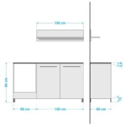 Cuisine équipée Kavola (2 éléments) 23 Cuisine équipée Kavola (2 éléments) -GourmetHome Soldes Magasin 1000190202 200121 13095700001 SKETCH DETAILS P000000001000190202 sketch