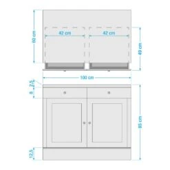 Meuble Bas Cuisine Lillehammer I 33 Meuble Bas Cuisine Lillehammer I -GourmetHome Soldes Magasin 1000216114 200617 14095500010 SKETCH DETAILS P000000001000216114 sketch