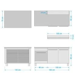 Cuisine Avec îlot Kavola I -GourmetHome Soldes Magasin 1000244070 210303 10420300080 SKETCH DETAILS P000000001000244070 sketch