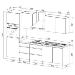 Cuisine équipée Melano I (8 éléments) 27 Cuisine équipée Melano I (8 éléments) -GourmetHome Soldes Magasin 1000269048 230609 500 SKETCH DETAILS P000000001000269048 sketch