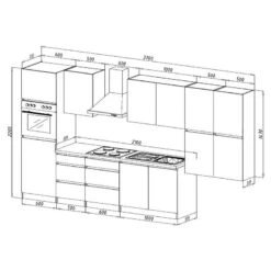 Cuisine équipée Melano V (10 éléments) 26 Cuisine équipée Melano V (10 éléments) -GourmetHome Soldes Magasin 1000269076 230609 500 SKETCH DETAILS P000000001000269076 sketch