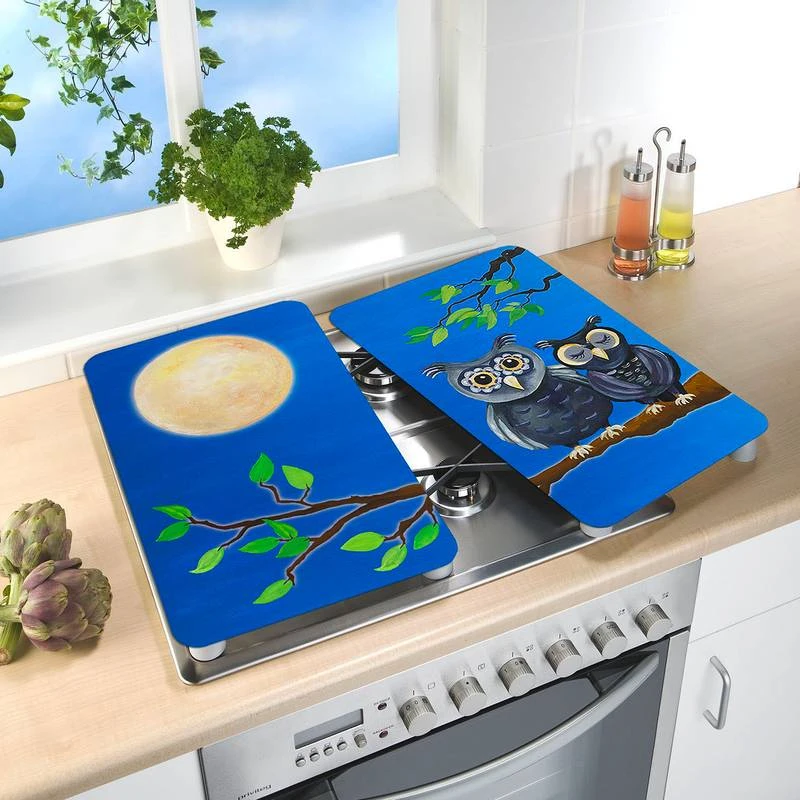 Wenko Couvre-plaques Chouette (2 él.) 2 Wenko Couvre-plaques Chouette (2 él.) – Image 2