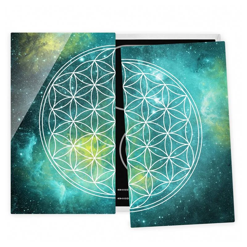 Protège-plaque De Cuisson Fleur De Vie 2 Protège-plaque De Cuisson Fleur De Vie – Image 2