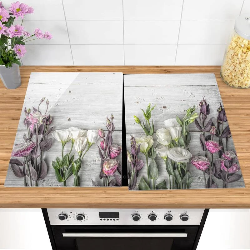 Protège-plaque De Cuisson Rose Tulipe 3 Protège-plaque De Cuisson Rose Tulipe – Image 3