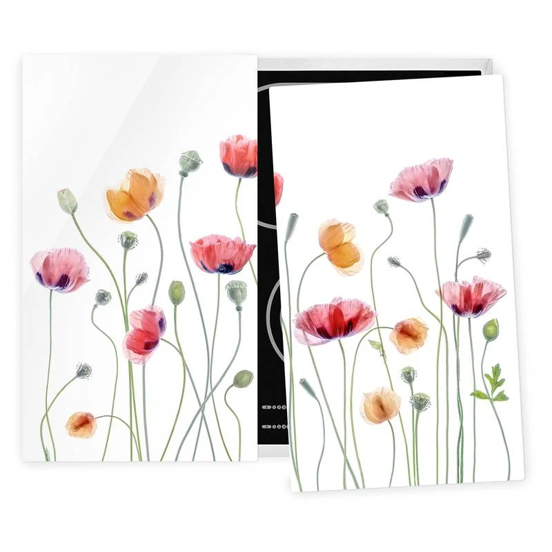 Protège-plaque De Cuisson Coquelicots 4 Protège-plaque De Cuisson Coquelicots – Image 4