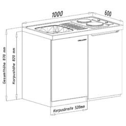 Kitchenette Mancelona I -GourmetHome Soldes Magasin 1000308027 230609 500 SKETCH DETAILS P000000001000308027 sketch