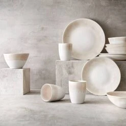 Assiettes Plates ATLANTIS - Lot De 4 -GourmetHome Soldes Magasin 1000386145 230601 024 MOOD DETAILS P000000001000386145 mood