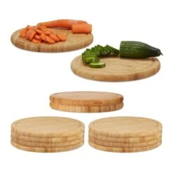 Planche à Découper Bambou 30cm Set De 12
