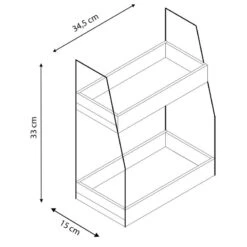 Étagère Artur à 2 Niveaux -GourmetHome Soldes Magasin 219293b897814ca5861f4cefebc8b3a3