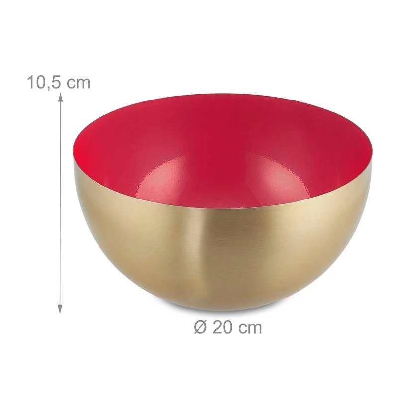 Saladier Rouge-doré En Lot De 3 7 Saladier Rouge-doré En Lot De 3 – Image 7