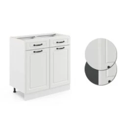 Meuble Bas R-Line 80cm Style Rustique -GourmetHome Soldes Magasin 2e2f410169a94d7e890269fe97cbef6d