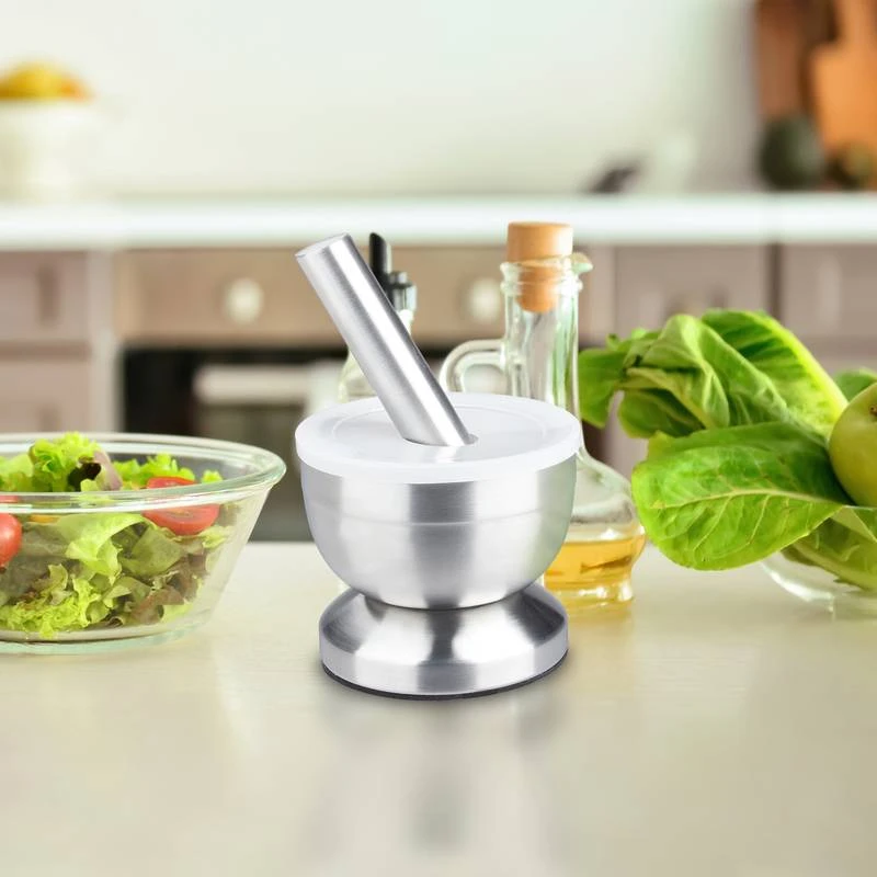 Mortier Pilon Acier Inoxydable 2 Mortier Pilon Acier Inoxydable – Image 2