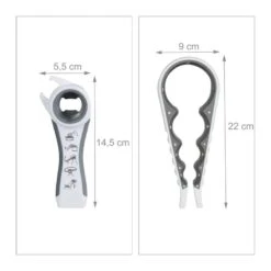 Ouvre-couvercle Blanc-gris Lot De 4 -GourmetHome Soldes Magasin 371c1be294d2453b8c172a6de3b8f90f