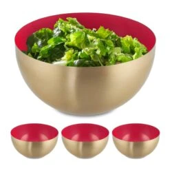 Saladier Vert-doré En Lot De 4 -GourmetHome Soldes Magasin 37b4f35092864800baa3ddd73ee89c8e