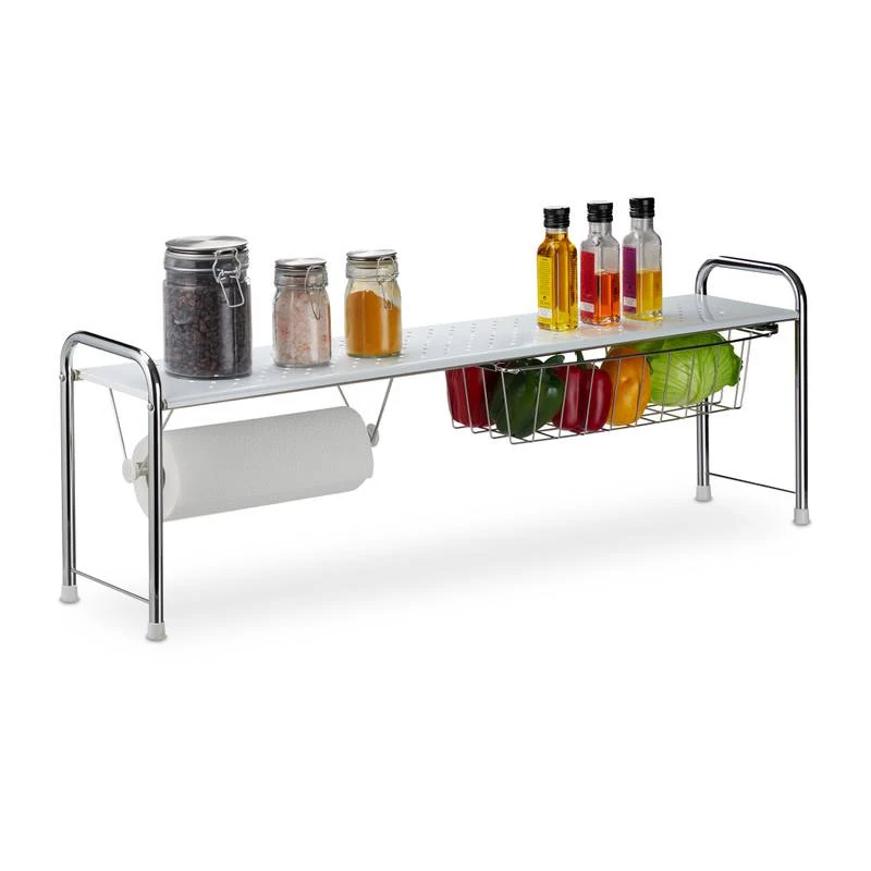 Etagère évier Avec Porte Rouleau Cuisine 1 Etagère évier Avec Porte Rouleau Cuisine