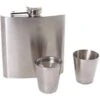 Flasque à Whisky En Inox Avec 2 Gobelets