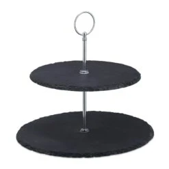 Présentoir Apéritif Ardoise 2 étages -GourmetHome Soldes Magasin 456ec4c164144ed9b595fd6e3da48687