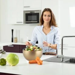 Saladier Vert-doré En Lot De 4 -GourmetHome Soldes Magasin 45ec8024f6a6489b83e3ece415face26