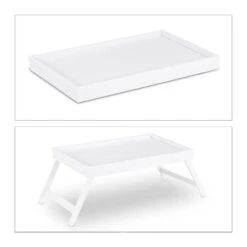 2x Tablettes De Lit Bambou Blanc Service -GourmetHome Soldes Magasin 485a6660d96140e9b661f0452832d483