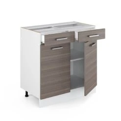 Meuble Bas R-Line 80cm Gris élégant -GourmetHome Soldes Magasin 48d4711156464767ae363b83aa531306