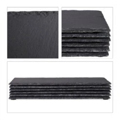 Assiettes En Ardoise 30x20 Cm Lot De 6 -GourmetHome Soldes Magasin 4b9cf7ae4e104378a0bab5aeac39e965