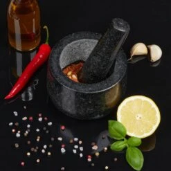 Mortier En Granit Avec Pilon 12 Cm -GourmetHome Soldes Magasin 50021ae346d14059af80838347173728