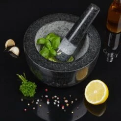 Mortier Rond Et Pilon En Granit -GourmetHome Soldes Magasin 51b701ce60ab4bd18b080a7177f96525