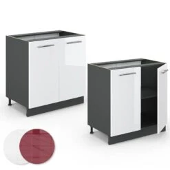 Meuble Sous évier Fame Blanc -GourmetHome Soldes Magasin 51c3ee976447486a906dc209ba1a909b