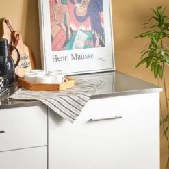 Desserte De Cuisine FKW117-W -GourmetHome Soldes Magasin 54a5f240454f486ca83cb17cbcecd932