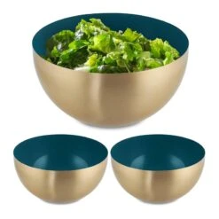 Saladier Rouge-doré En Lot De 3 34 Saladier Rouge-doré En Lot De 3 -GourmetHome Soldes Magasin 5535ee2592ab404487b578c4259e2725