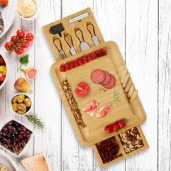 Plateau Fromage Bambou Lot 9 Accessoires -GourmetHome Soldes Magasin 5b3c85d87d454e8d994bd57e78b60b0e