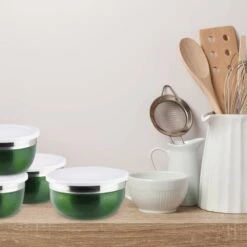 Bol Mélangeur Couvercle Lot 4 Saladiers -GourmetHome Soldes Magasin 5e002ac19aa24f669ba549b7407dc795