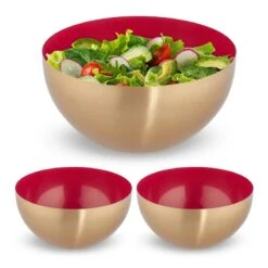 Saladier Vert-doré En Lot De 3 -GourmetHome Soldes Magasin 5e8f97dbcd2e4d27a19877bee9c89cc3