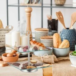 Lot De 2 étagères à Deux Niveaux -GourmetHome Soldes Magasin 60230cae11ed4747a105edc75af4c078