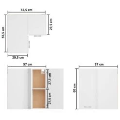VIDAXL Armoire D'angle Suspendue -GourmetHome Soldes Magasin 624dbd23055a49c3b986fe60b302f4da