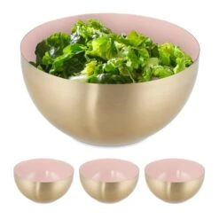Saladier Vert-doré En Lot De 4 -GourmetHome Soldes Magasin 642b0c413454463f97f34a6c44530301