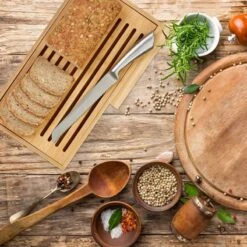 Planche à Pain Bambou Range-couteaux -GourmetHome Soldes Magasin 65f449604d794453a0d03cf2bda47302