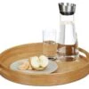 Plateau De Service Rond En Bambou