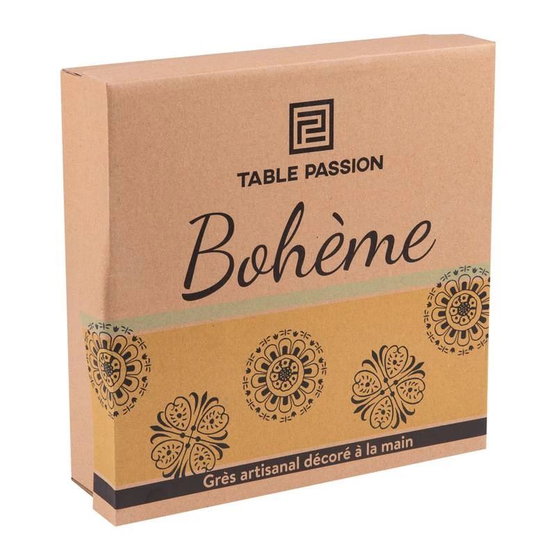 Coffret De 4 Assiettes Plates Bohème 2 Coffret De 4 Assiettes Plates Bohème – Image 2
