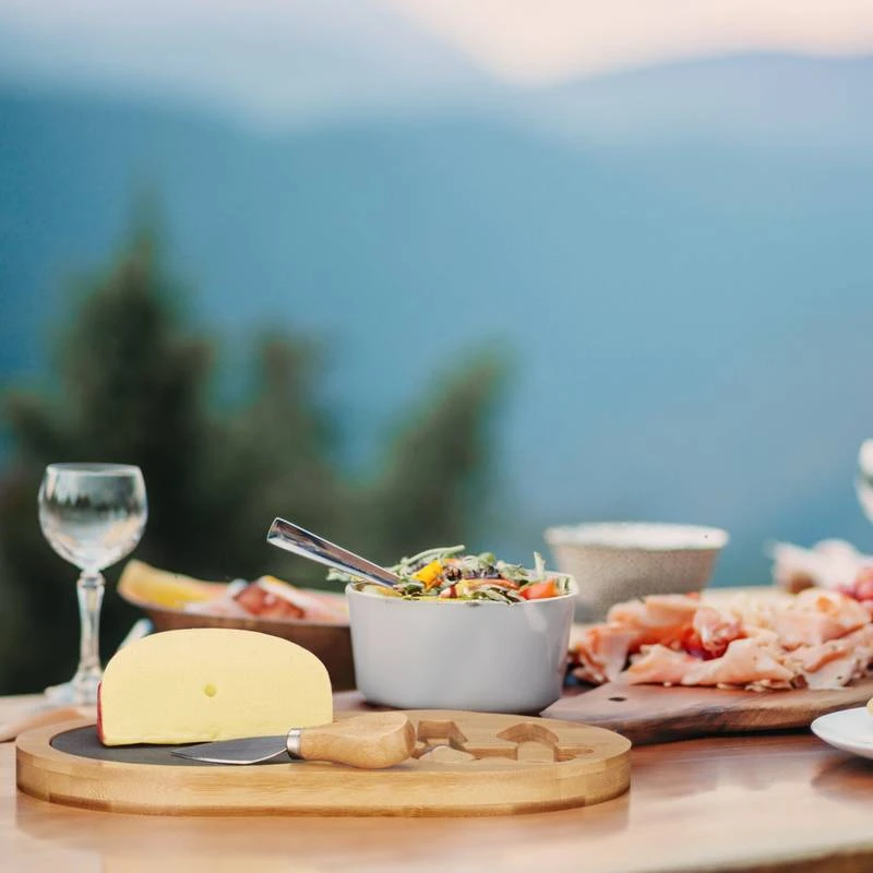 Plateau Fromage Bambou & Lot 2 Couverts 2 Plateau Fromage Bambou & Lot 2 Couverts – Image 2