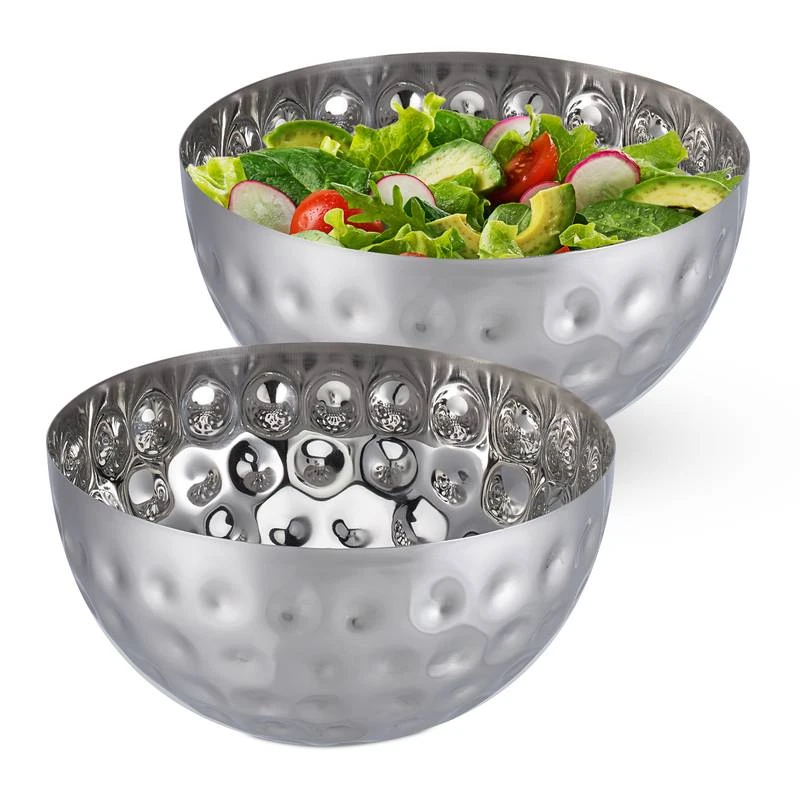 2x Saladiers Argentés Ø 25 Cm 1 2x Saladiers Argentés Ø 25 Cm