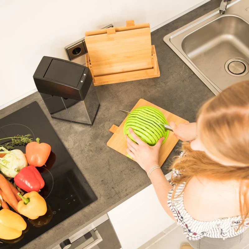 Set 4 X Planche à Découper Bambou&Socle 2 Set 4 X Planche à Découper Bambou&Socle – Image 2