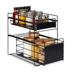 Organiseur De Placard Avec 2 Paniers -GourmetHome Soldes Magasin 79d17d1d53dc482495b9f8ceaee9f15d