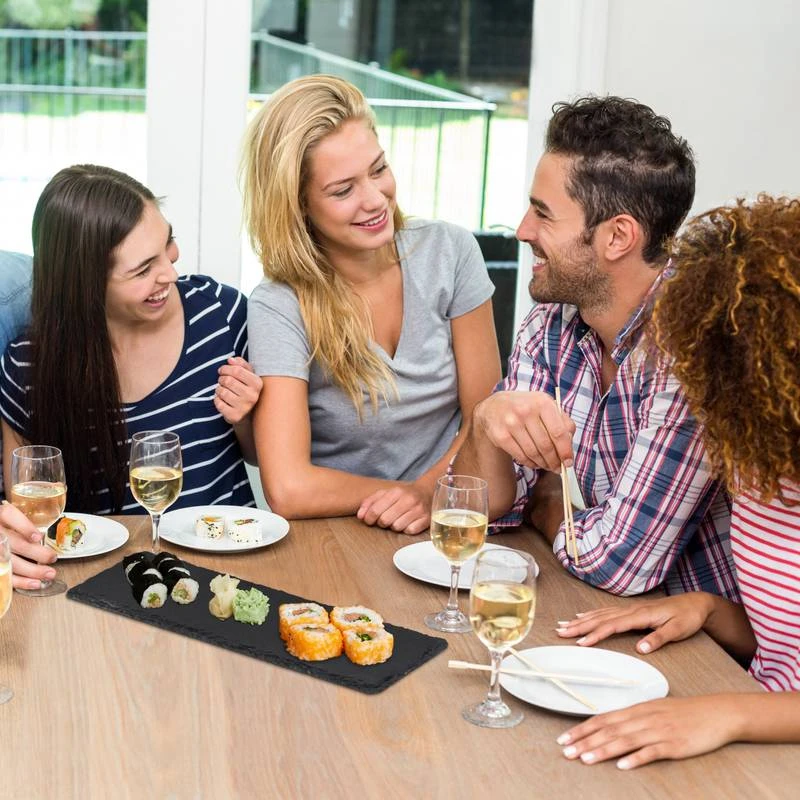 Assiette En Ardoise 30x10 Cm Lot De 12 2 Assiette En Ardoise 30x10 Cm Lot De 12 – Image 2