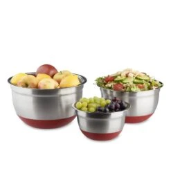 Bol Mélangeur Lot De 3 Saladiers Inox -GourmetHome Soldes Magasin 8163641ad0254a1c9beafa35df6d7c42