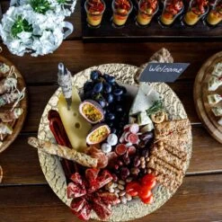 Plat De Service Avec Bord Doré -GourmetHome Soldes Magasin 874b8c76b3ef47f39fd52adc45a050a3