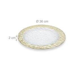 Plat De Service Avec Bord Doré -GourmetHome Soldes Magasin 909fd46d8e3a4183a207e61c6ed30fc3